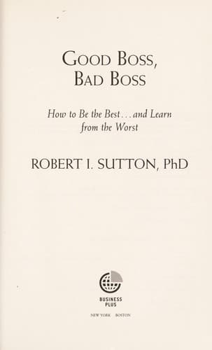 Good Boss, Bad Boss