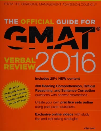 The Official Guide for GMAT Review